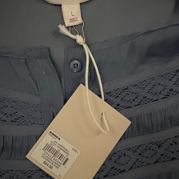 LC Lauren Conrad Light Blue Blouse - Picture 5 of 5